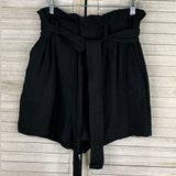 A New Day Casual Shorts Paperbag Waist w Waist Sash Black-Medium Photo 0