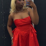 Nine West Red Dress With Large  Sequin Mini Shift Bow Photo 0