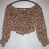 Forever 21 Animal Print Off The Shoulder Top Photo 0