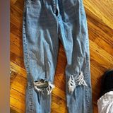 Abercrombie & Fitch  Blue Boyfriend Jeans Distressed Casual Photo 0