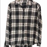 Generation Love  Black White Plaid Button Down Photo 0