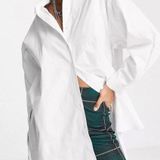 Revolve oversized poplin button down shirt Photo 0