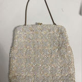 Whiting & Davis Beaded Vintage Evening Bag & Coin Whiting Davis Gold Sequin Purse Photo 0