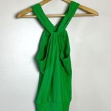 INC SALE! Green  Dressy Knotted Tank Size M Like New Photo 0