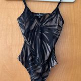 Lulus  Black Mesh Bodysuit Photo 0