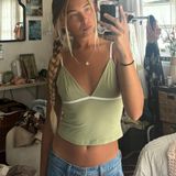 Light Green V Neck Tank Photo 0