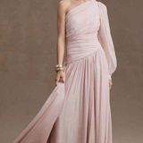 BHLDN Jade Metallic One Shoulder Maxi Dress Photo 0