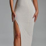 Oh Polly Embellished Open-Back Maxi Dress Photo 0