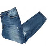 Tahari Kelly Women's Denim Jeans 16 XL Extra Large Mid Rise Ankle Distressed Photo 0