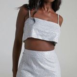 Showpo Sequin Crop Top & Skirt Photo 0