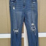 Lane Bryant Distressed Destroyed Straight Jeans Women's Plus Size 18 Stretch Photo 0