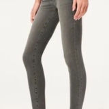 Good American ‎ Good Waist Crop Raw Hem Jeans High Rise Gray GWCRH419T Size 8/29 Photo 0