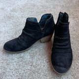 Earth Origins Black Suede Booties Photo 0