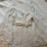 Stradivarius  White Long Sleeve Crop Top Photo 0