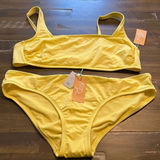 Kona Sol  Yellow Bikini Hipster XL Swimsuit Flattering Photo 0