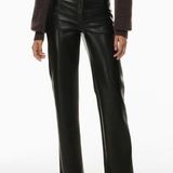 Aritzia Wilfred Free The Melina Pant High-waisted Vegan Straight Leather Sz 2 Photo 0