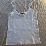 Brandy Melville White Lace Tank Top Photo 0