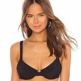 LNA Celine Underwire Bikini Top in Black Photo 0