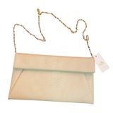 Cream Snakeskin Clutch Tan Photo 0