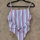 Jessica Simpson Women's Red White And Blue One Piece Swimsuit Tie Waist Photo 0