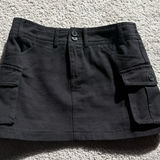 Edikted  Black Mini Jean Skirt  Photo 0