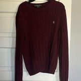 Ralph Lauren  Women’s Burgundy Cable Knit Sweater Photo 0