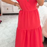 Calvin Klein Bright Coral Maxi Dress Photo 0
