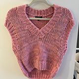Nordstrom Rack Pink Multicolor Knit Sweater Vest Photo 0