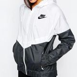 Nike Zip Up Windbreaker Black And White Photo 0