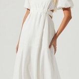 ASTR The Label Angeles Puff Sleeve Cutout Dress Photo 0