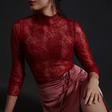 Anthropologie NWT By Lace Layering Turtleneck Top Size M Photo 0