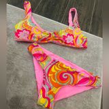 frankie's bikinis Vibrant Pink and Orange Frankies Bikini Set Photo 0