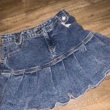 Wild Fable Denim Ruffle Mini Skirt Photo 0