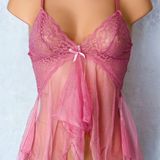 Boutique Pink, Sheer, Lace, Lingerie Slip Photo 0