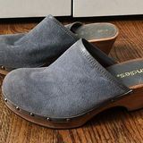 Candie's  Vintage Suede Wooden Clogs Size 7.5 Photo 0