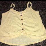 Sky And Sparrow Button Tie Front Thermal Tank Photo 0