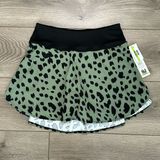Nicole Miller High Rise Green Black Printed Tennis Skirt Size Medium Photo 0