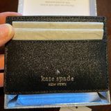 Kate Spade Black Tinsel card holder Photo 0