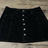 American Eagle Black Denim  Skirt Size 12 Photo 0