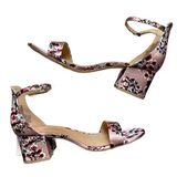 Candie's Candie’s Sakura Cherry Blossom Satin Block Heel Strappy Sandal 8.5 Photo 0
