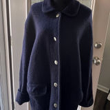 Talbots Women’s Jacket Medium 100% Wool Tunic Trench Coat Photo 0