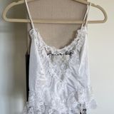 Lace Tank Top White Photo 0