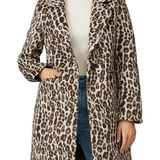 Slate + Willow Leopard Wool Coat Photo 0