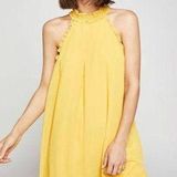 BCBGeneration 🆕  Chartreuse Halter Dress | Large Photo 0
