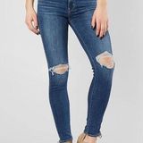 Levi's Levi’s 721 high rise skinny distressed medium wash stretchy jeans Photo 0
