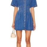 Heartloom Karia Dress in Denim XSmall New Womens Denim Jean Mini Photo 0