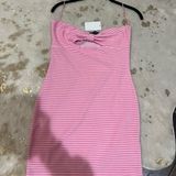 Blue Blush Pink and White Striped dress  Photo 0