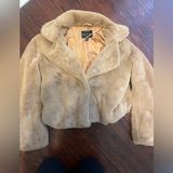 Haute Monde  Faux Fur Jacket - Tan Size Small *read description Photo 0