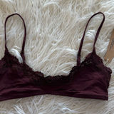 SKIMS Skim Fits Everybody Lace Scoop Bralette Oxblood Size Small Photo 0