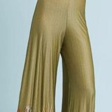 Farm Rio Anthropologie GUADELOUPE WIDE LEGS PANTS size m GREEN color spring Photo 0